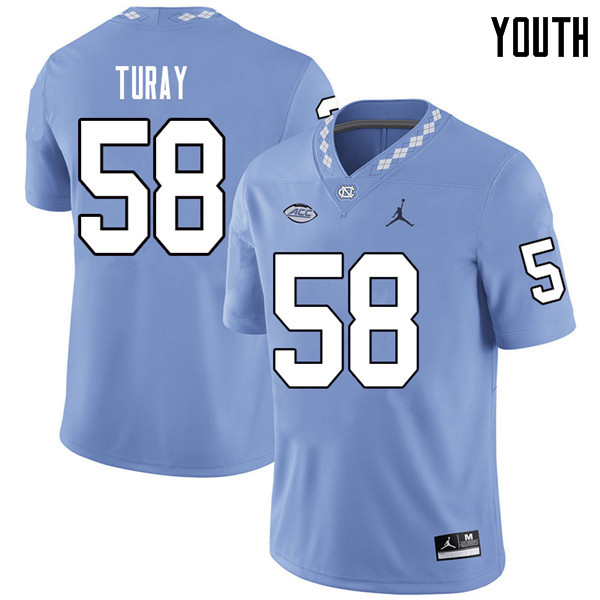 Jordan Brand Youth #58 Lancine Turay North Carolina Tar Heels College Football Jerseys Sale-Carolina